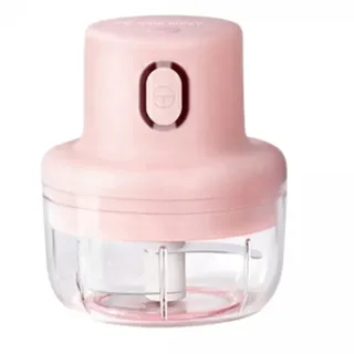 Herzberg Home & Living Inn Hg-03183: Kabelloser elektrischer tragbarer Lebensmittelzerkleinerer - 100 ml - Rosa