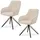 Drehstuhl Clyde Samt Beige 2 Stk.