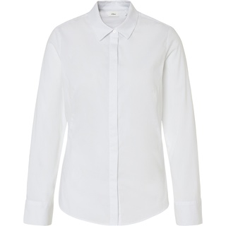 S.Oliver Bluse mit verdeckter Knopfleiste, Weiss, 38