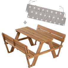 Bild Outdoor+ Kindersitzgruppe Tisch Picknick for 4 Bänke natur