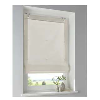 Kutti Raffrollo HEINE HOME Gr. 2, beige Natur B:60 H:140, Raffrollos