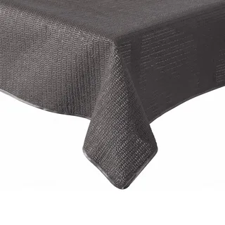 Tischdecke Outdoor Wetterfest, rutschfest & UV-Beständig in 7 Farben - Weichschaum PVC Tischdecke Abwaschbar & Waschbar bei 30°C - Gartentischdecke Rechteckig 130x160 cm Dunkelgrau