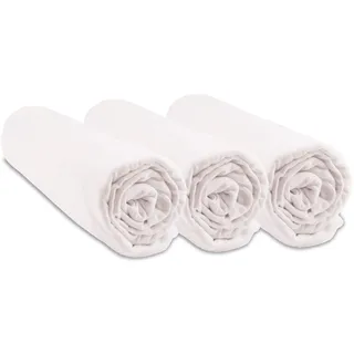 3 Spannbetttücher Baumwolle Bio für Kinderbett 70 x 140 – 3 Farben erhältlich