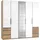 Drehtürenschrank Level by fresh to go 250 x 236 x 58 cm Braun/Weiß