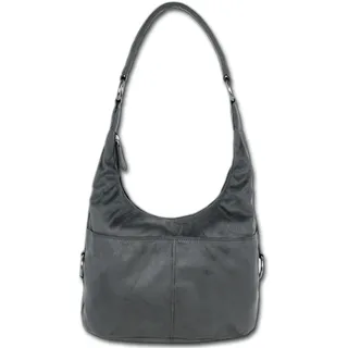 DrachenLeder Damen Beuteltasche tasche grau Kunstleder 37x18x25 cm OTS100K