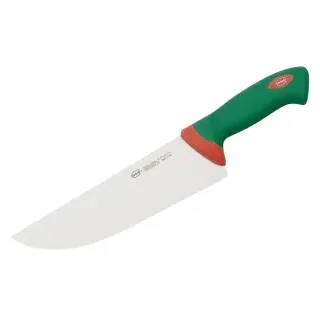 Sanelli Tranchiermesser, grüner Griff, Küchenmesser mit Edelstahlklinge, Klingenlänge: 25,5 cm