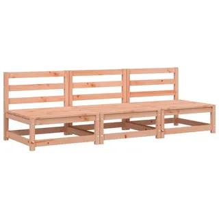vidaXL Gartensofas ohne Armlehnen 3 Stk. 70x70x67 cm Douglasienholz - Braun