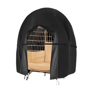 Hängesessel Abdeckung | Hängestuhl Schutzhülle | 420D Oxford Hängekorb Schwingsessel Abdeckhauben | Ei-Stuhlbezug Patio Outdoor Swing Egg Chair Cover Wasserdicht Anti-Staub mit Reißverschluss
