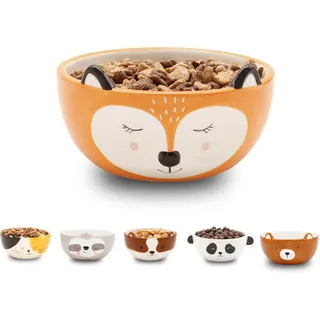 Winkee - Müslischale Fuchs Fina I Süße kleine Schüssel aus Keramik mit Fuchs-Öhrchen I Fuchs Geschenk aus Steingut