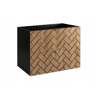 RODAN | Waschbeckunterschrank 80 cm - Braun Matt - Badezimmerschränke - Badmöbel - Waschbecken Unterschränke - Ohne Platte - Braun