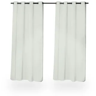 Relaxdays Vorhänge, 2er Set, grau