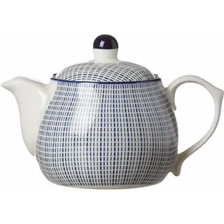 Ritzenhoff & Breker Teekanne Royal Makoto, 500 ml, Kanne für Heißgetränke aus Porzellan, Orientalisches Dekor, Spülmaschinenfest & Mikrowellengeeignet, Blau-Weiß