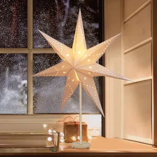 salcar Weihnachtsstern 35 cm Weiß