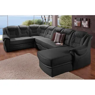 sit&more Wohnlandschaft »Bellevue U-Form« wahlweise mit Bettfunktion, schwarz,
