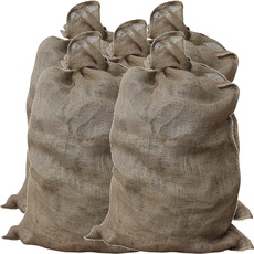 GardenMate 5x Jutesack Universal 105cm x 60cm - 50 kg Traglast - Ökologische Kartoffelsäcke aus 100% Jute - Strapazierfähig, Sackhüpfen, Kartoffelsack, Frostschutz, Nikolaussack - 4260313265510