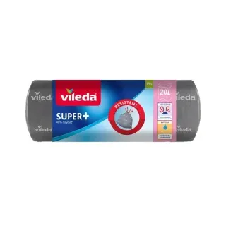 Vileda Müllbeutel SUPER+ 20,0 l grau, 15 St.