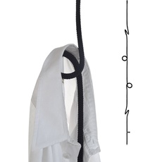 Peppermint Products Loop Rope | Hängende, höhenverstellbare Garderobe aus Seil | schwarz