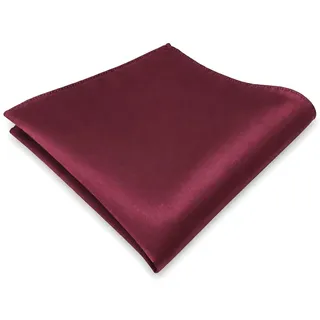 TigerTie Einstecktuch in rot bordeaux einfarbig 30 x 30 cm