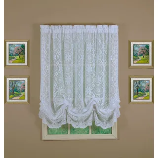 Today's Curtain Hopewell Vorhang, Spitze, Ballon-Motiv, Weiß, (B x L) 149,8 cm x 160 cm