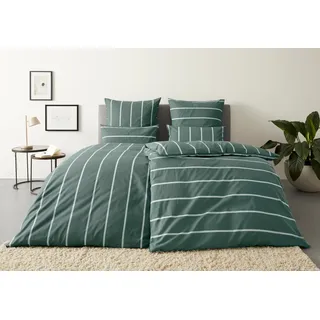OTTO home MIETTE Gestreift Grün 135 x 200 cm + 40 x 80 cm
