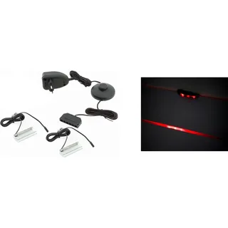 Furniture24 LED-Beleuchtung, 2er Set, rot, SOHO-Kollektion, für Wohnzimmer - Rot