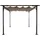Pergola HWC-C42 3,5 x 3,5 m taupe-braun