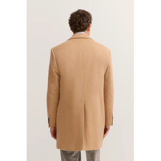 Kurzmantel BUGATTI "Kaschmir", Herren, Gr. 54, beige (70, beige), 100% Kaschmir, unifarben, normal, normaler Saum, Mäntel Kurzmantel, im Modern Fit mit Knopfleiste