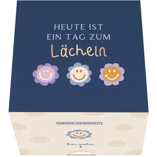 Grafik-Werkstatt Message in a Box | Geschenkidee | 30 Kärtchen zum abreissen | Lächeln