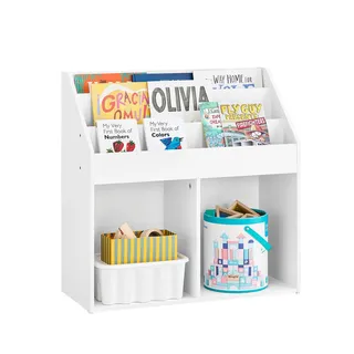 SoBuy Kinderregal KMB01-W 73 x 80 x 30 cm MDF lackiert matt weiß