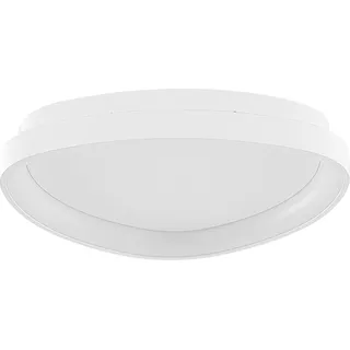 BELIANI LED Deckenleuchte Weiß Stahl und Acryl Dreieckig Flach Warmweiß Modern Unterputzmontage für Wohnzimmer Küche Bad Schlafzimmer Esszimmer Flur - Weiß