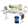 Höhenverstellbarer Schreibtisch wolkenweiß / Taubengrau