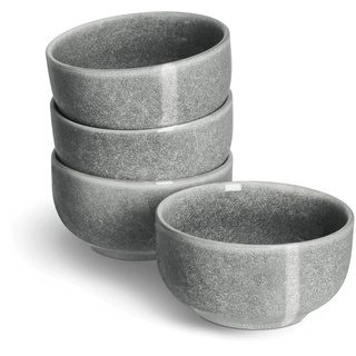 SPRINGLANE Schale klein 4er-Set - Geschirr Misty Cliff, Grau, Steingut Tafelservice