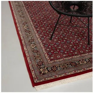 rug n' roll Orientteppich Indo Herati, klassisch, strapazierfähig, pflegeleicht, Rechteckig, handgeknüpft rot 140 cm x 200 cm