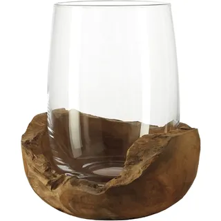 LEONARDO Windlicht 27 cm Glas Braun