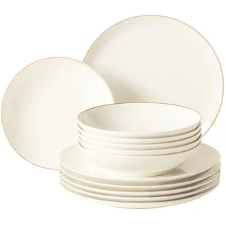 SELTMANN WEIDEN Savona Tafelservice 12-tlg. Beige/Gold