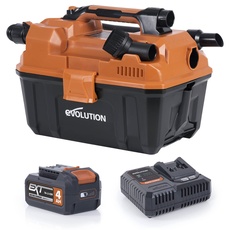 Evolution Power Tools R11VAC-Li Kabelloser Nass- und Trockensauger und Staubabsauger mit leistungsstarkem Motor, Gebläsefunktion – 4 Ah Akku, Ladegerät, Düsen und Filter im Lieferumfang enthalten