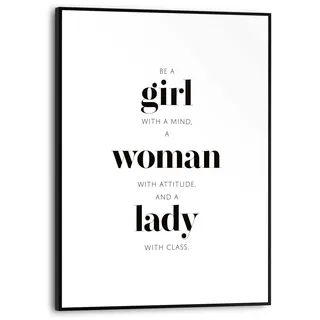 Poster REINDERS "Lady", schwarz (farbe bild(er): schwarz, weiß), B:30cm H:40cm T:1,6cm, MDF, Bilder, Poster
