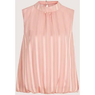 MADELEINE Blusentop "Blusentop Elegante ärmellose Bluse" Modisches Streifen-Design, puderrosé