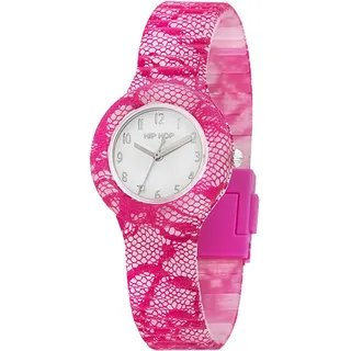 HIP HOP Uhr DAMEN,  Sammlung LACE, Quarzwerk , Automatisches Uhrwerk 50 Meter, Geschenkideen für Frau - Weiß