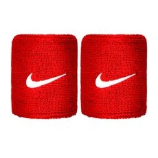 Nike Swoosh Schweißband 2er Pack - Rot, Weiß