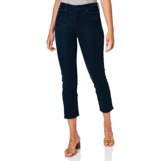 7 For All Mankind Damen The Straight Crop Corduroy Peacock Hose, Blue, 26W 30L EU