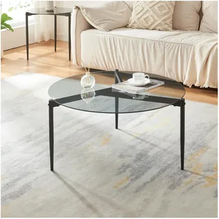 [en.casa] Ulökantaa Grau Metall 80 x 40 cm