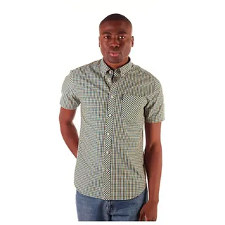 Ben Sherman Signature Core Gingham Kurzarmhemd - Yellow - S