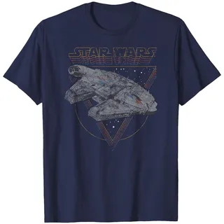 Star Wars Vintage Falcon T-Shirt, Herren, Marineblau, 4XL