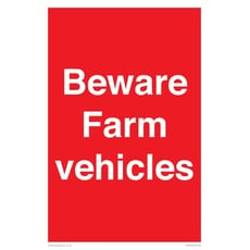 Schild "Beware Farm Fahrzeuge", 200 x 300 mm, A4P