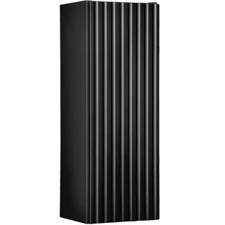 Hängender Badezimmerschrank, schwarz matt, 20 cm, oben, 1 Tür, modern - Schwarz