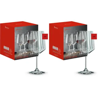 Spiegelau 4-teiliges Rotweingläser Set, 630 ml, LifeStyle, 4450171, Weingläser aus Kristallglas, Rotwein Gläser spülmaschinenfest (Packung mit 2)