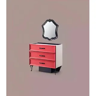 Klassisches Sideboard Kommode Schrank Kommoden Schlafzimmer Rot Holz