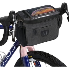 flintronic 6L Fahrradkorb vorne Tasche, Wasserdichter Fahrradkorb Tasche mit ouchscreen Vorne Fahrradtasche und Abnehmbarem Schultergurt für alle Handy