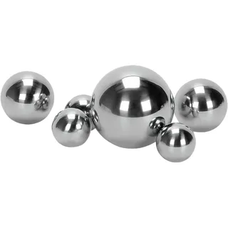 LAINIKE 6 Stück Dekokugel Schwimmkugeln Edelstahl Dekokugel Silber Schwimmkugeln Teichkugeln Schwimmkugel für Teich Miniteich Zierbrunnen Metallkugel Garten Deko Kugel (Silber)